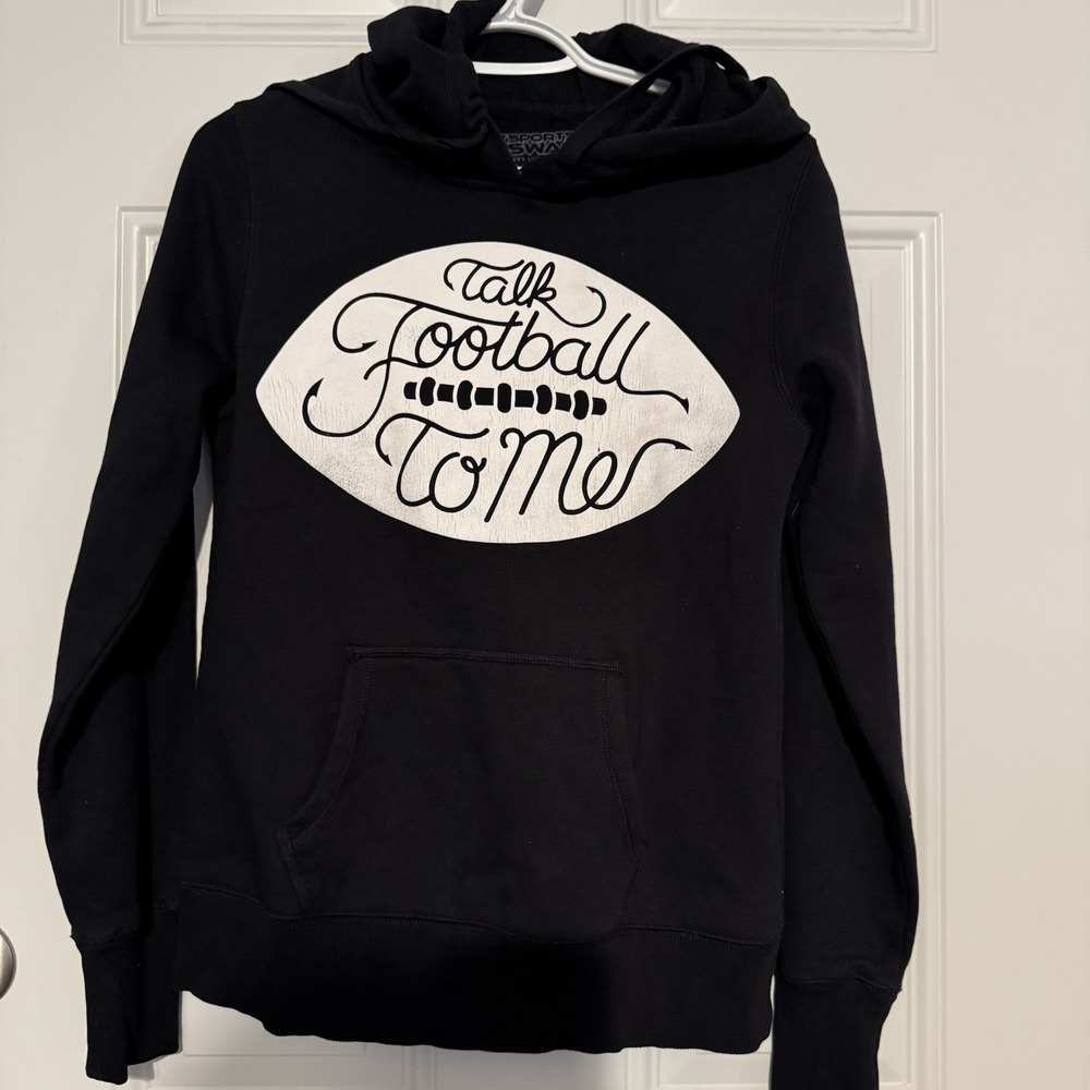 Football S Sports Swag XSmall Talk Football to Me Hoodie Clothing Unisex